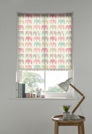 Elephants Pastel Roller Blinds