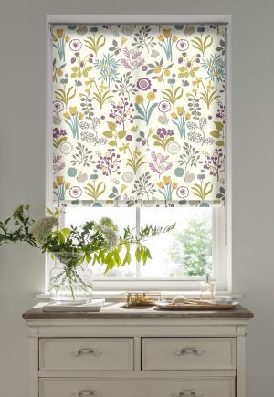 Frida Heather and Olive Roller Blinds