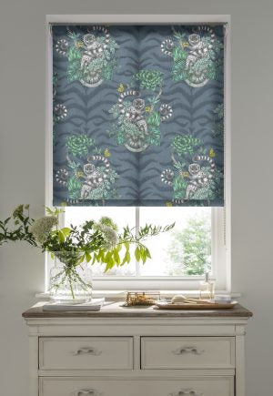 Lemur Navy Roller Blinds