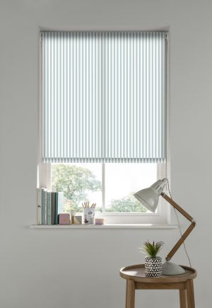 Party Stripe Chambray Roller Blinds