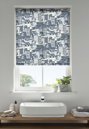 Waterside Navy Roller Blinds