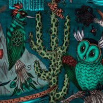 Frontier Velvet Teal Roman Blinds