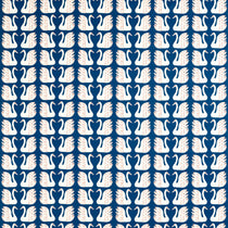 Swim Swam Swan Denim 121032 Fabric by the Metre