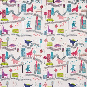 Dino City Rainbow Upholstered Pelmets