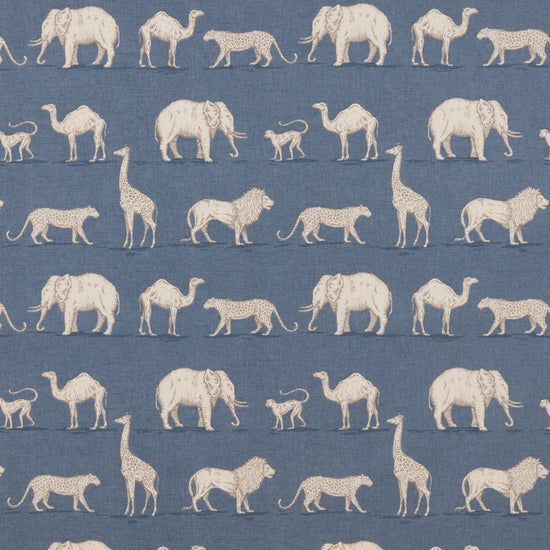 Prairie Animals Denim Upholstered Pelmets