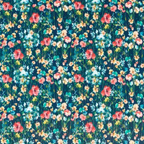 Wild Meadow Midnight Velvet Fabric by the Metre