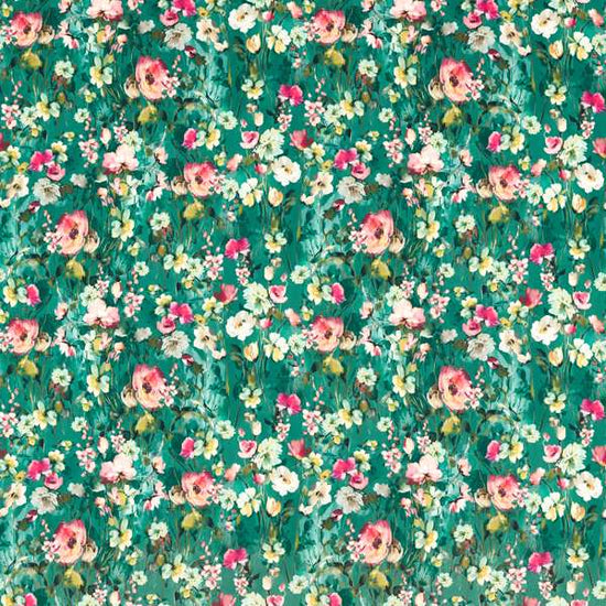 Wild Meadow Mineral Velvet Upholstered Pelmets