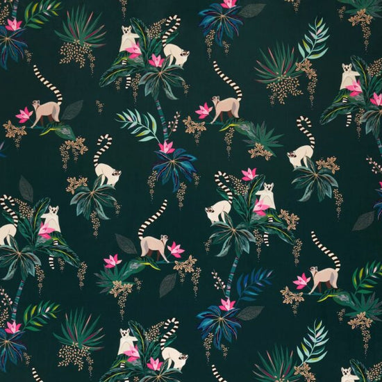 SM Lemur Velvet Forest Green Apex Curtains