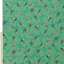 SM Green Birds Velvet Roman Blinds