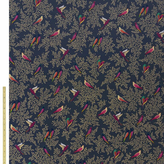 SM Deep Navy Birds Velvet Tablecloths