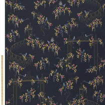 SM Bird And Gate Velvet Deep Navy Upholstered Pelmets