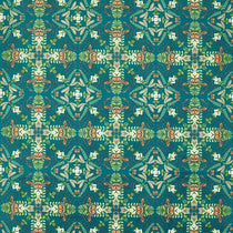 Emerald Forest Teal Velvet Fabric by the Metre