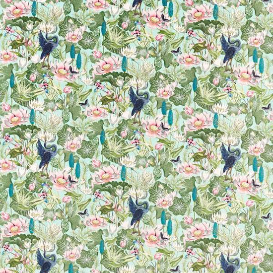 Waterlily Mineral Velvet Apex Curtains