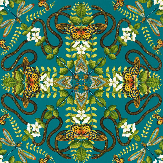 Emerald Forest Teal Wallpapers