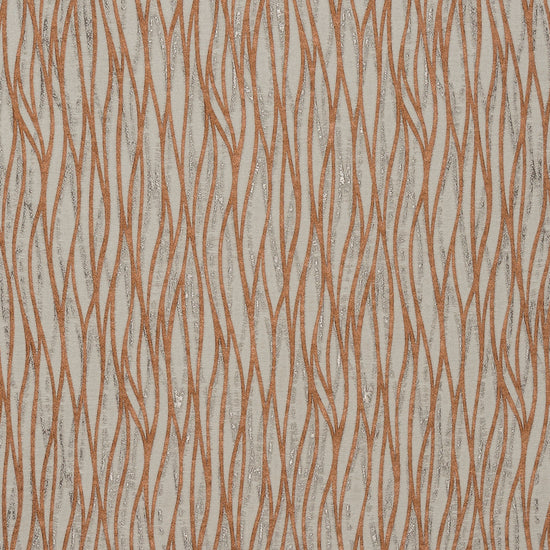 Linear Burnt Orange Upholstered Pelmets