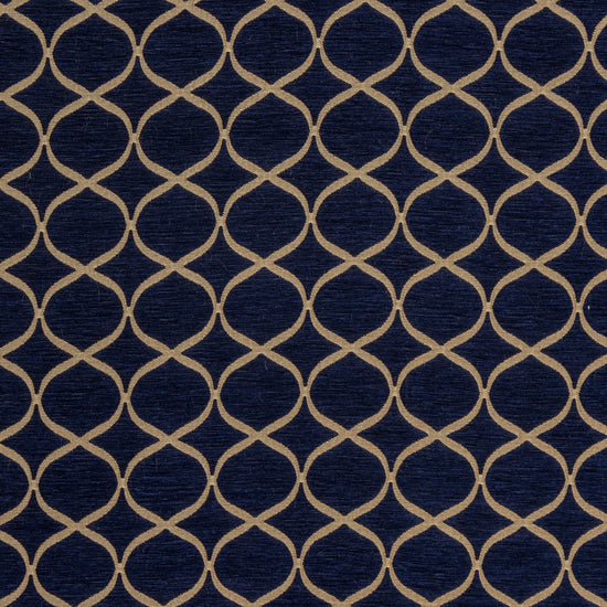 Trellis Indigo Fabric by the Metre