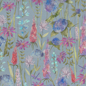 Florabunda Bluebell Apex Curtains