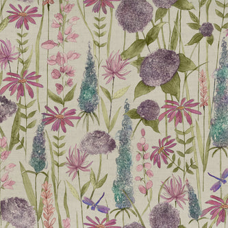 Florabunda Verde Linen Apex Curtains