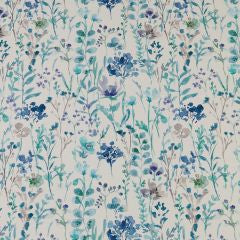 Wild Flowers Cobalt Curtain Tie Backs