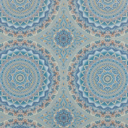 QUETTA Marine Blue Fabric by the Metre