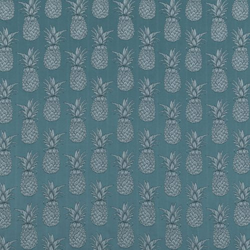 Ananas Teal Upholstered Pelmets