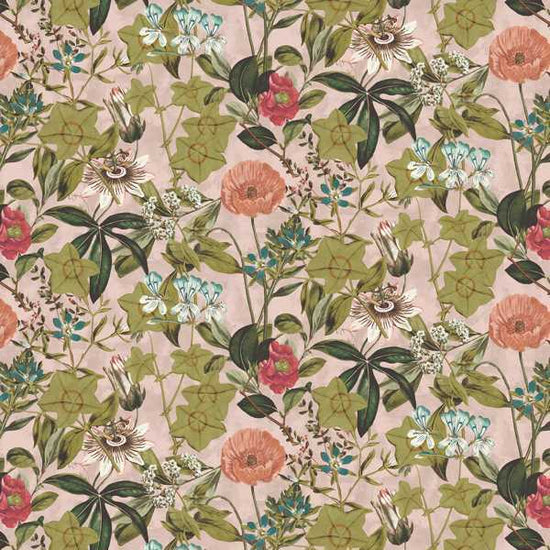 Pasiflora Blush Velvet Apex Curtains