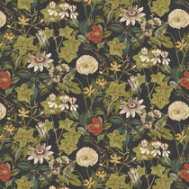 Passiflora Noir Velvet Fabric by the Metre Passiflora Noir Velvet Fabric by the Metre