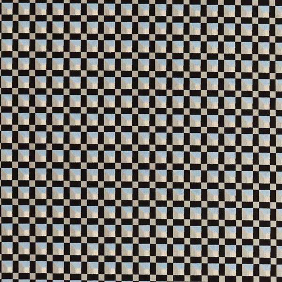 Blocks Cornflower Black Earth Sketched 133898 Upholstered Pelmets