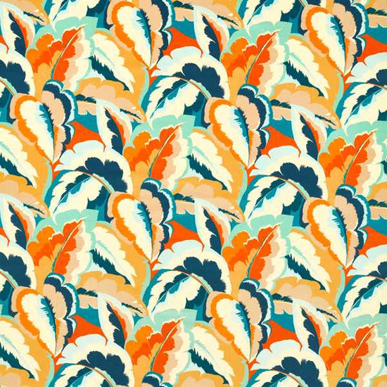 Calathea Azul Onsen French Ochre Paprika 121138 Curtains