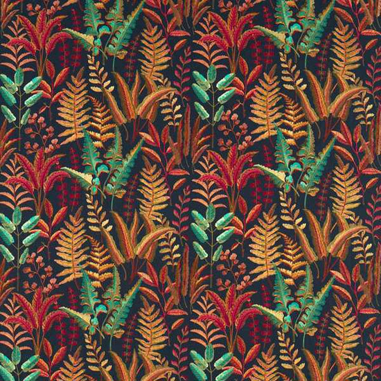 Bracken Russet Aqua Curtains