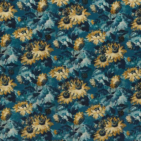 Sunforest Denim Ochre Upholstered Pelmets