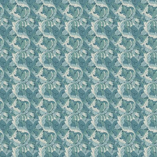 Acanthus Teal Fabric by the Metre
