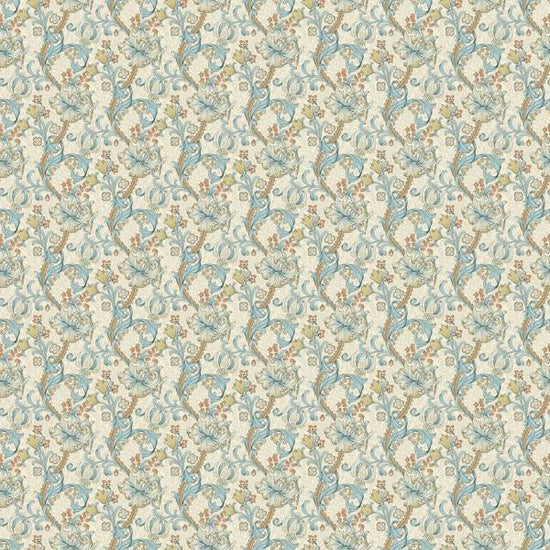 Golden Lily Linen Teal Apex Curtains