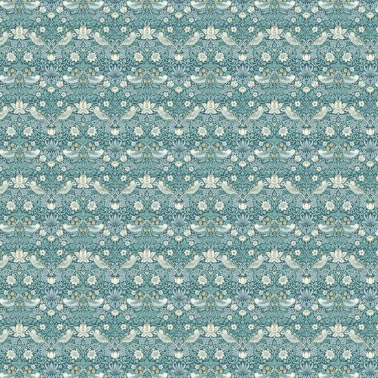 Strawberry Thief Teal Fabric by the Metre