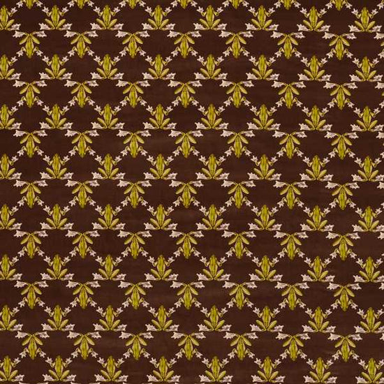 Wood Frog Velvet Chocolate Pistachio 121162 Curtain Tie Backs