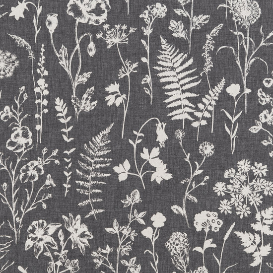 Blomma Charcoal Fabric by the Metre