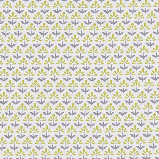 Fleur Chartreuse Charcoal F1373-03 Curtains