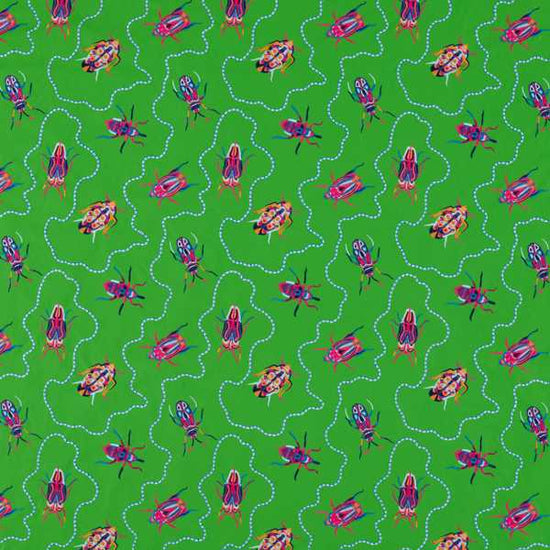 Jewel Beetles Emerald 133983 Fabric by the Metre