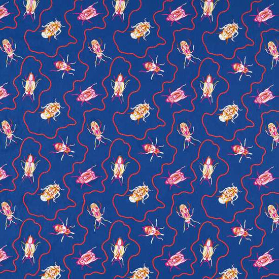 Jewel Beetles Lapis 133982 Fabric by the Metre