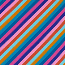 Sherbet Stripe Lapis Spinel Aquamarine 121192 Fabric by the Metre