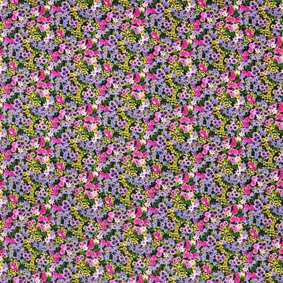 Wildflower Meadow Emerlad Amethyst Spinel 121186 Fabric by the Metre