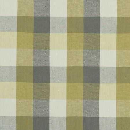 Austin Check Citron Natural Upholstered Pelmets